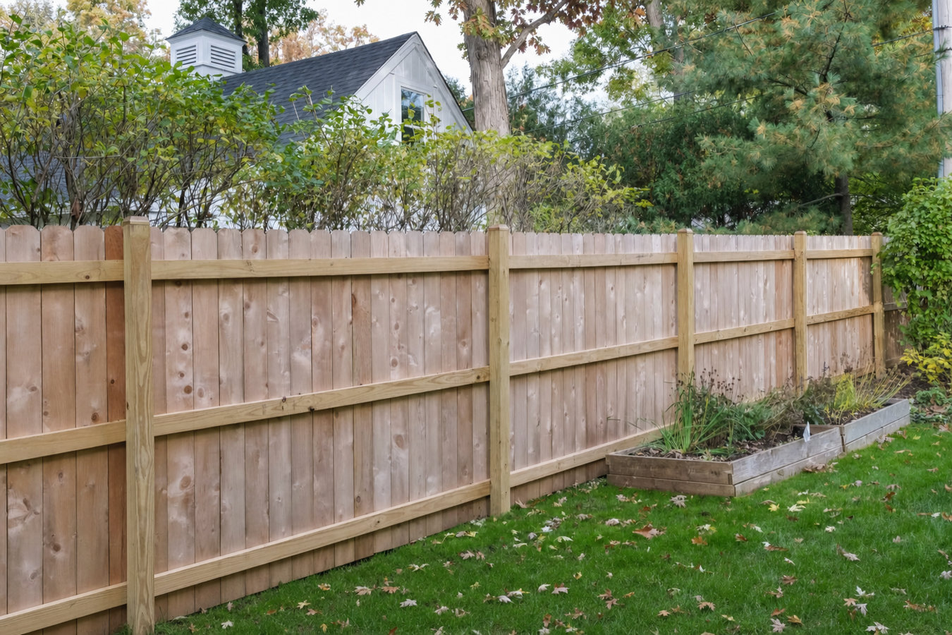 Wood and privacy fence installation